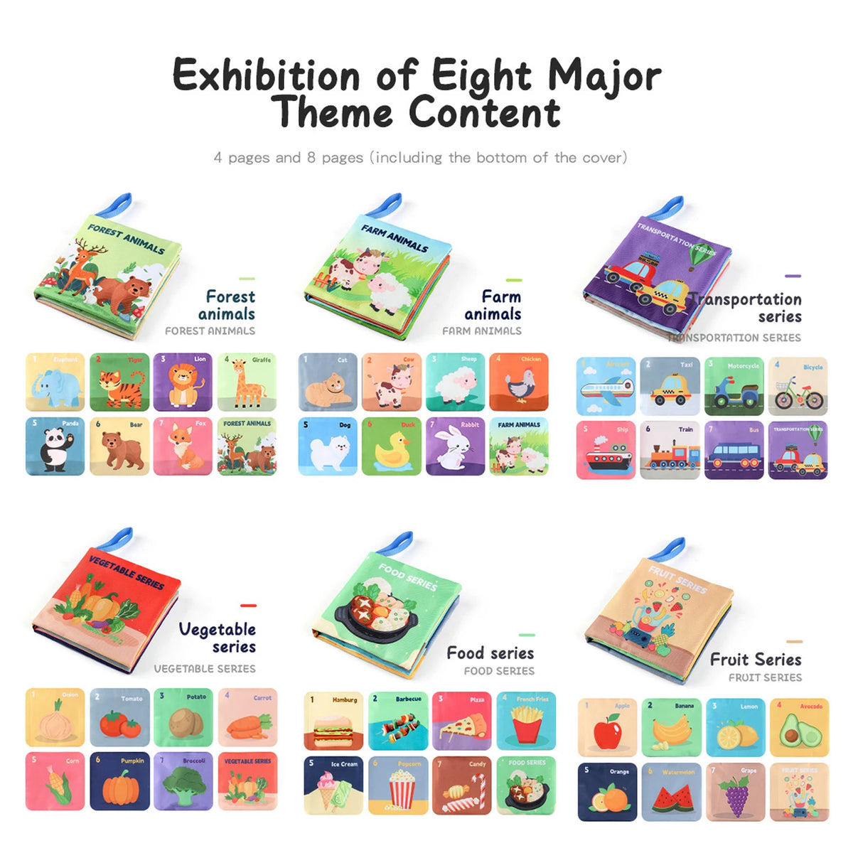 Soft 3D Touch & Feel Baby Cloth Book