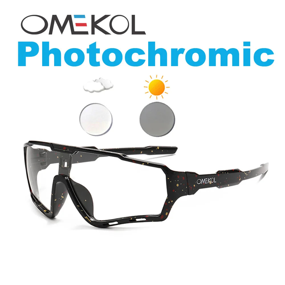Photochromic Cycling Glasses UV400 Sports Sunglasses for Men & Women Outdoor