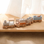 Wooden Montessori Train Learning Toy for Toddlers and Preschool Kids