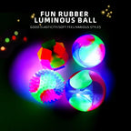 Dog TPR Glow Ball 3 Color Flashing Elastic Teeth Cleaning Anti Choke Training Interactive Pet Toy  Safe Chew Resistant Non Toxic