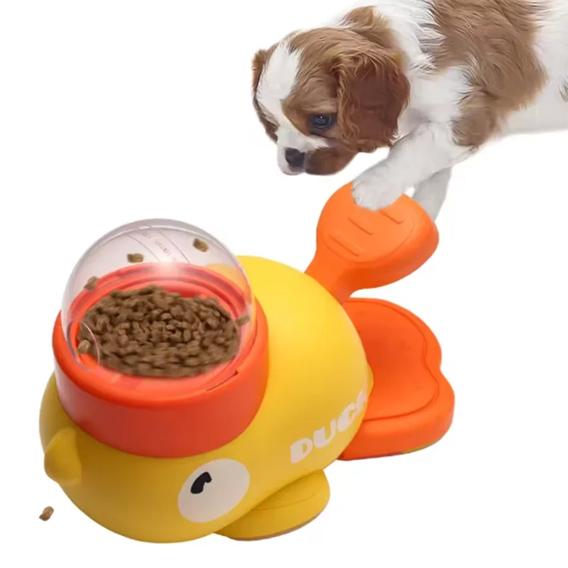 Interactive Duck Pet Feeder Puzzle Toy Slow Feeding Anti Slip
