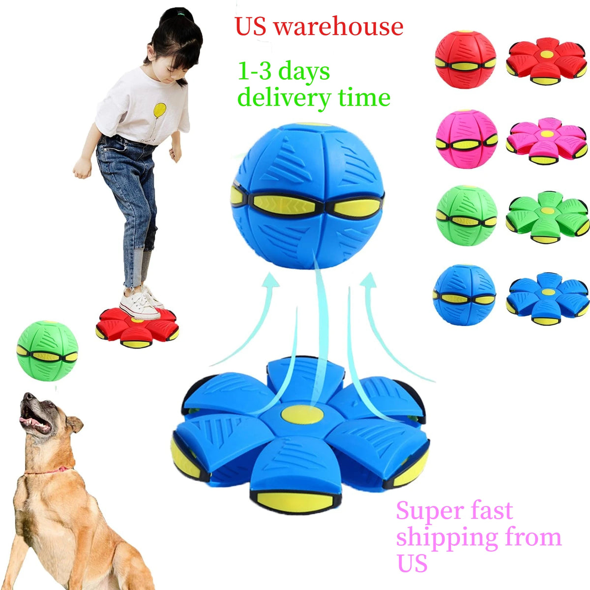 Magic UFO LED Flying Disc Ball – Transforming Outdoor Toy