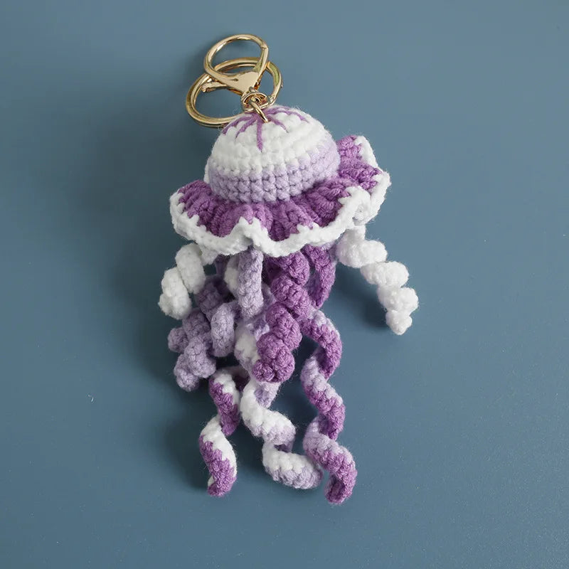 Ocean Animal Crochet Keychain Tropical Fish Bag Charm