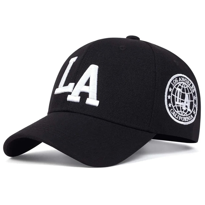 Unisex LA Embroidery Snapback Baseball Cap for Casual Outdoor Style