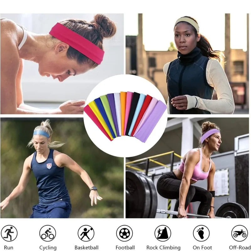 Elastic Knitted Sports Headband for Women – Soft Stretch Hair Band