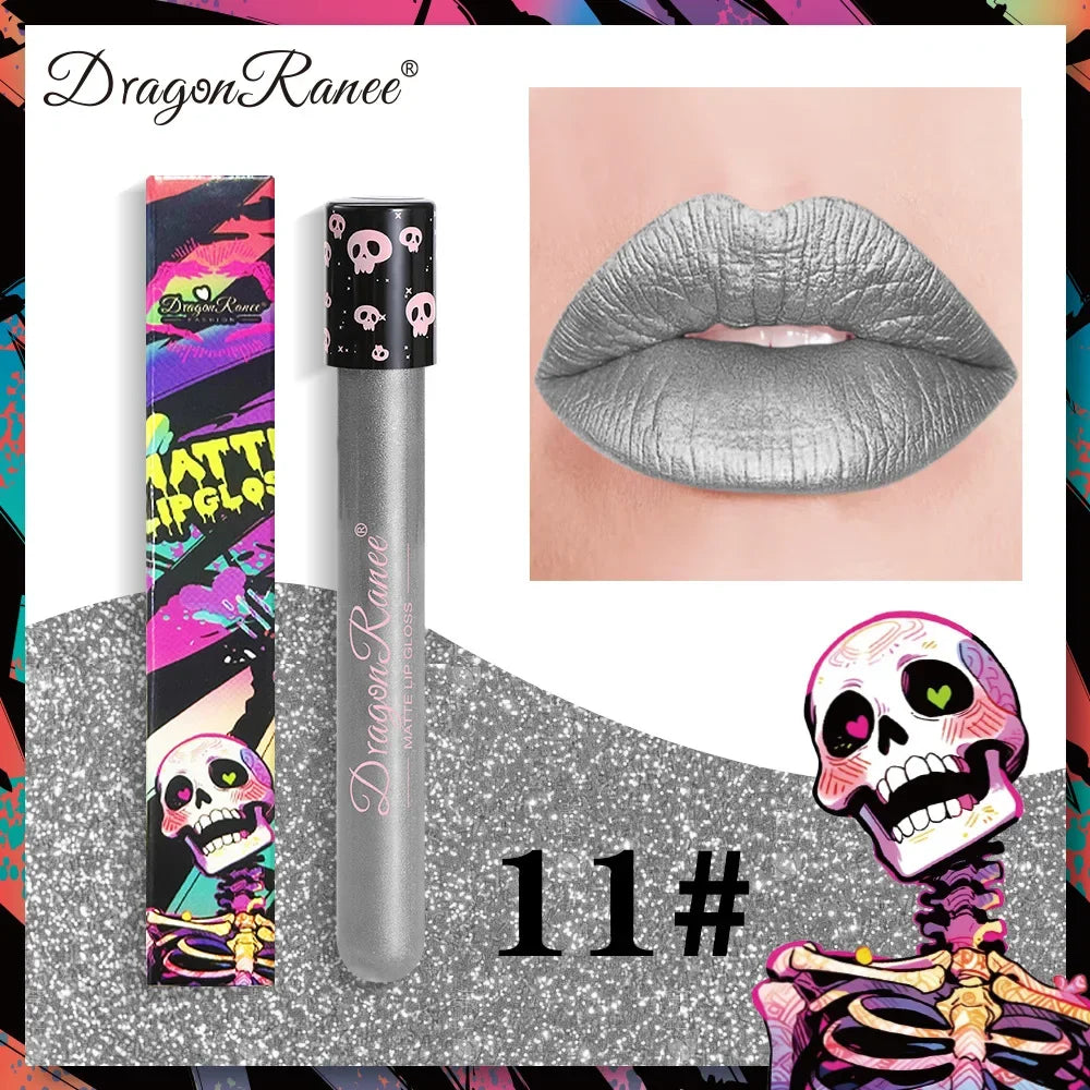Waterproof and Easy To Color Halloween Makeup Sexy Red Vampire Liquid Lipstick Matte White Black Lip Gloss Facial Body Painting