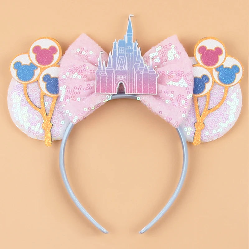 Sequin Mouse Ears Bow Headband for Women & Girls
