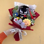 Amine Super Hero Spider-Man Stuffed Plush Dolls Creative Handmade Bouquets for Boys Graduation Christmas Birthday Gifts