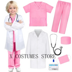 Kids Doctor Nurse Cosplay Costume – Surgical Uniform Role Play Outfit