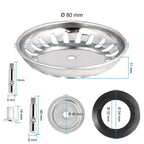 Stainless Steel Sink Strainer – Kitchen Drain Filter Basket