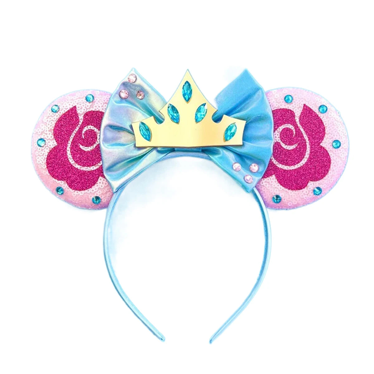 Mouse Ears Sequin Bow Cosplay Headband for Women & Adults