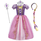 Girls Rapunzel Princess Costume Dress – Tangled Cosplay Outfit
