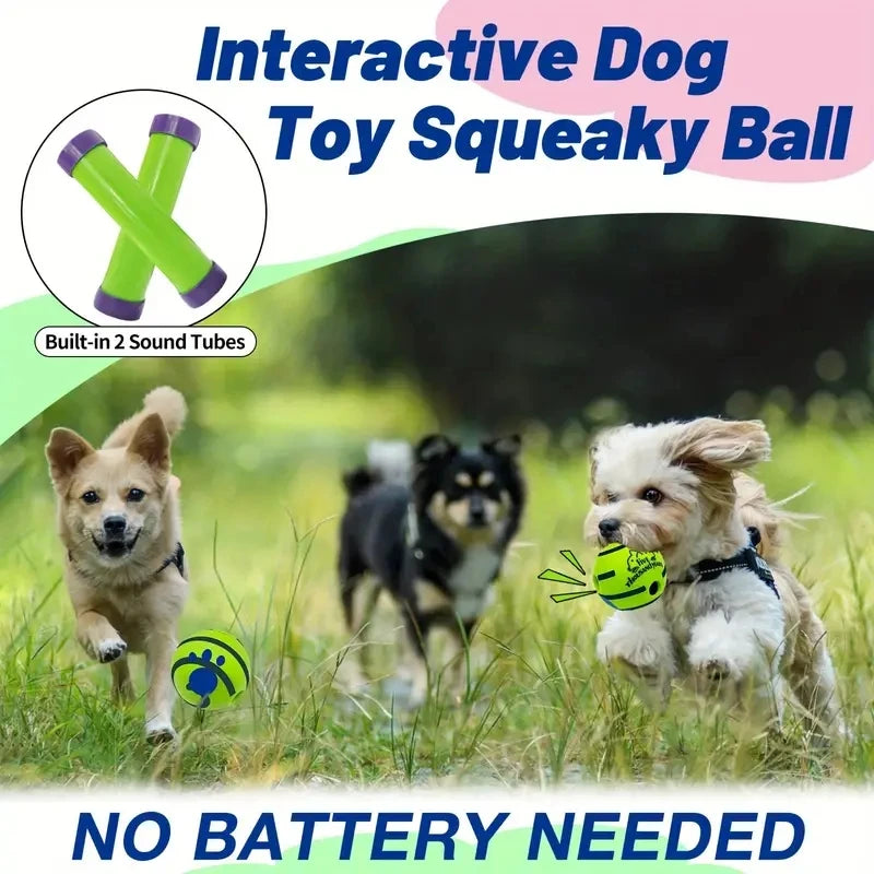 Interactive Giggle Ball Dog Toy for IQ Training and Active Play