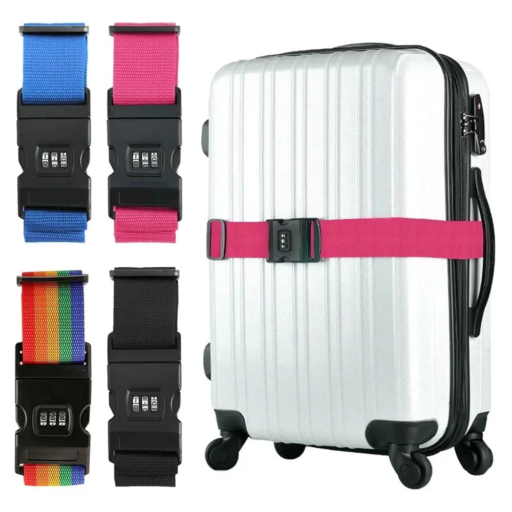 Adjustable Luggage Belt Elastic Suitcase Security Strap for Travel & Carry-On