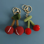 Cute Fruit Crochet Keychain Strawberry Cherry Bag Charm