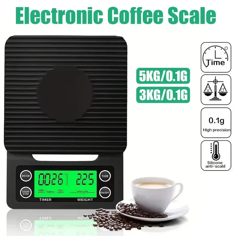 High Precision Coffee Scale with Timer Digital Kitchen Food Scale