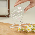 I Love You Gifts for Her Him, Heart-shaped Acrylic Plaque, Anniversary, Valentines Day Gifts for Girlfriend, Wife, Boyfriend