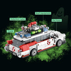 Mini Ghost Racing Car Building Blocks 562PCS MOC RetroAmbulance Bricks DIY Assembly Toy Adults Halloween Christmas Birthday Gift