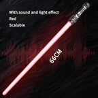 Children Colorful Glowing Sword Toys Laser Sword Lightsaber Red and Blue Double Saber Telescopic Music Cosplay Cool Flashing Toy