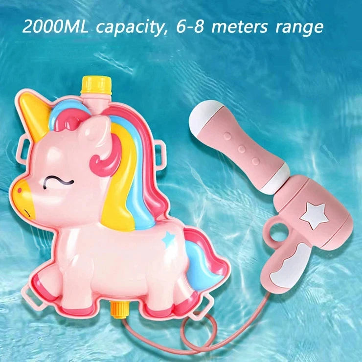 Cartoon Backpack Water Gun for Kids Summer Outdoor Water Play Toy