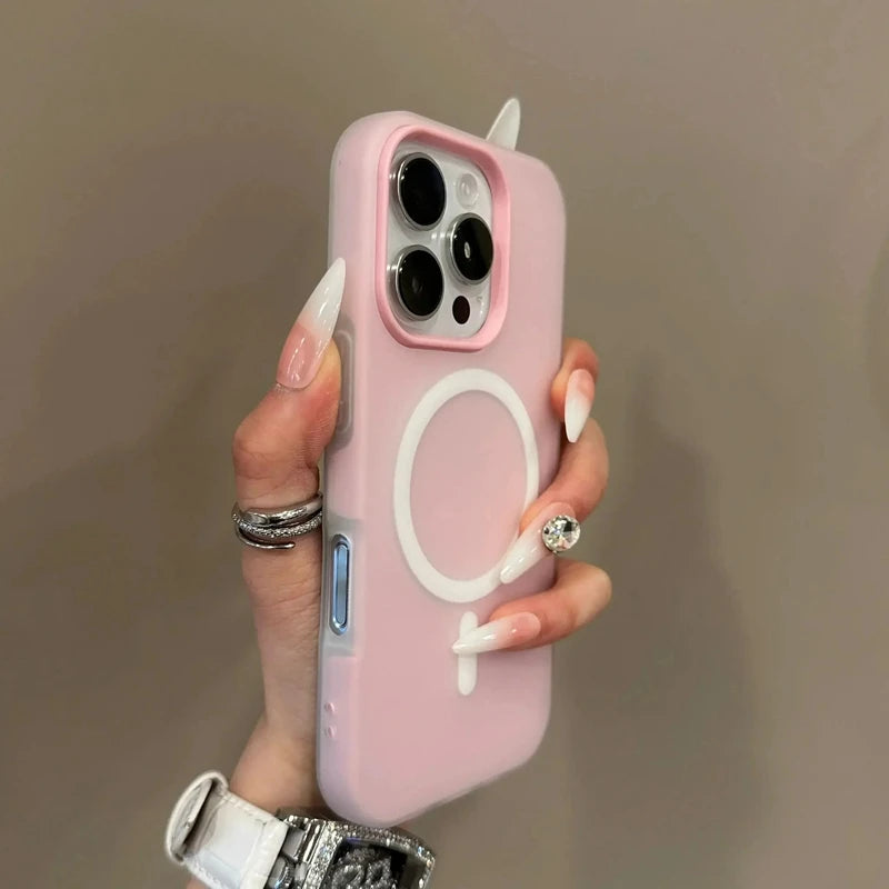 Luxury Candy 2 IN 1 For Magsafe Case for iPhone 18 17 16 15 14 Plus 13 11 12 Pro Max Air Magnetic Wireless Charge Bumper Cover