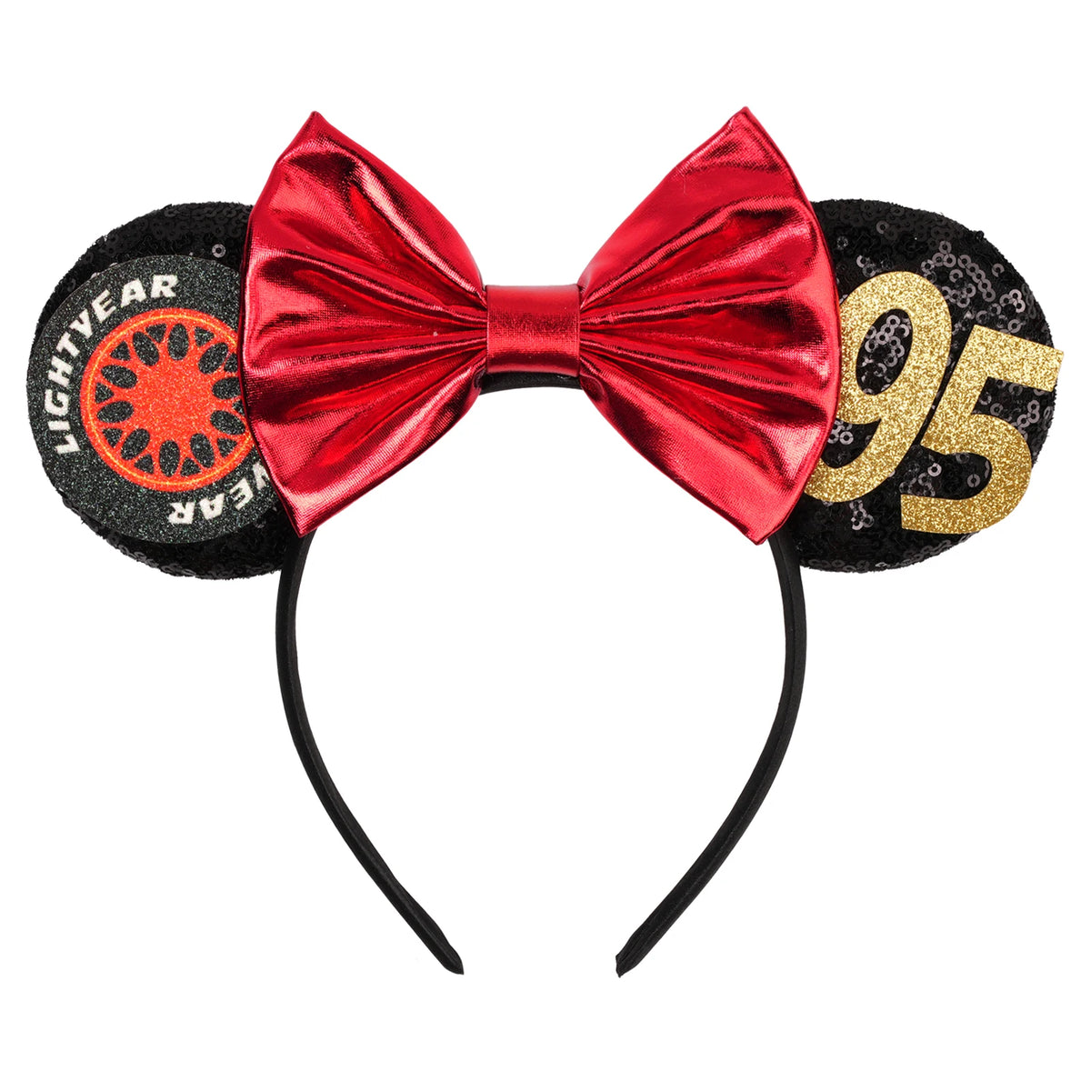 Disney Pixar Cars Kawaii Ear Headbands for Adults Lightning McQueen Hairband Cars on The Road Headwear Girl Bow Hair Accessories