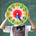 Montessori Wooden Learning Clock Time Teaching Toy for Kids
