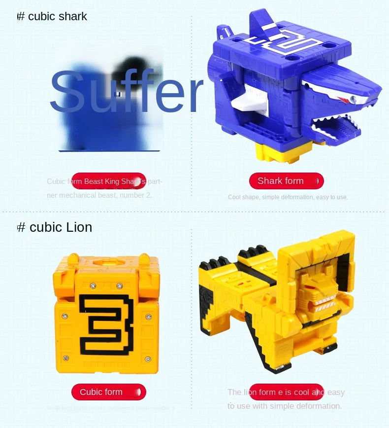 Math Cube Transformation Robot Toy