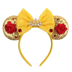 Mouse Ears Sequin Bow Cosplay Headband for Women & Adults