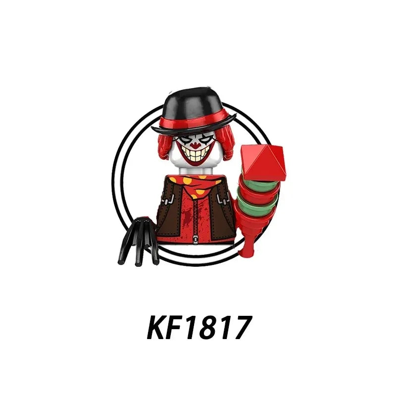 Blind box TP1040 WM6205 KF6173 KF6175 Killer Klowns Mini Figure Classic Horror Thriller Movie Building Block Model Doll Toy Gift