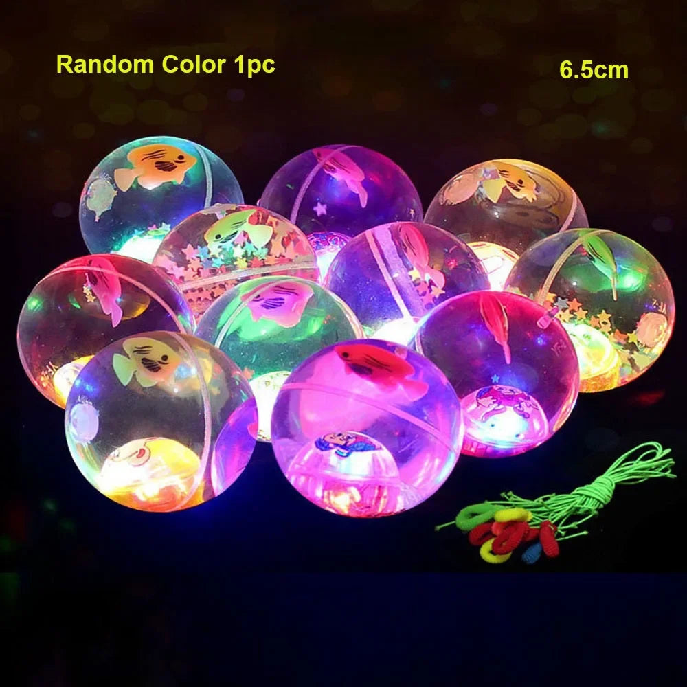 New Durable High Quality Colorful Flash Jumping Ball Multistyles Interactive Glowing Bouncy Ball Gift Children Luminous Toys