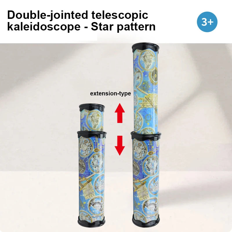 Classic Retractable Three Mirror Kaleidoscope Educational Toy
