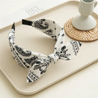 Paisley Bandana Rabbit Ear Headband for Women