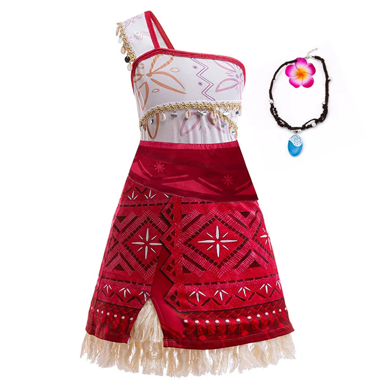 Kids Moana 2 Princess Adventure Costume Dress – Vaiana Outfit