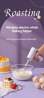 Wireless Electric Food Mixer – 3-Speed Portable Egg Beater & Frother