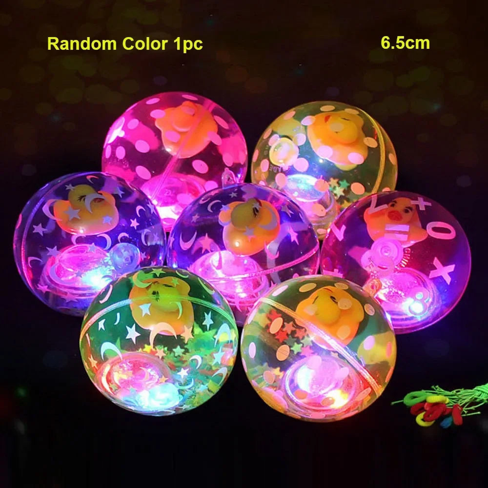 New Durable High Quality Colorful Flash Jumping Ball Multistyles Interactive Glowing Bouncy Ball Gift Children Luminous Toys