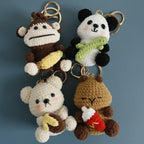 Funny Sheep Crochet Keychain Cute Animal Bag Charm