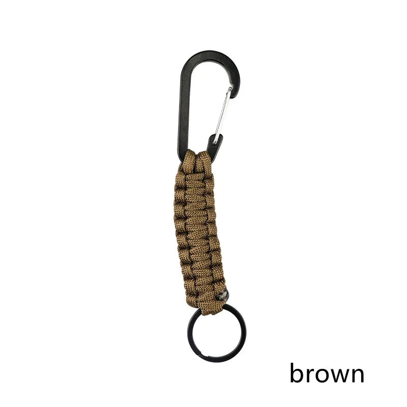 Tactical Paracord Keychain Survival Lanyard with Carabiner Cli