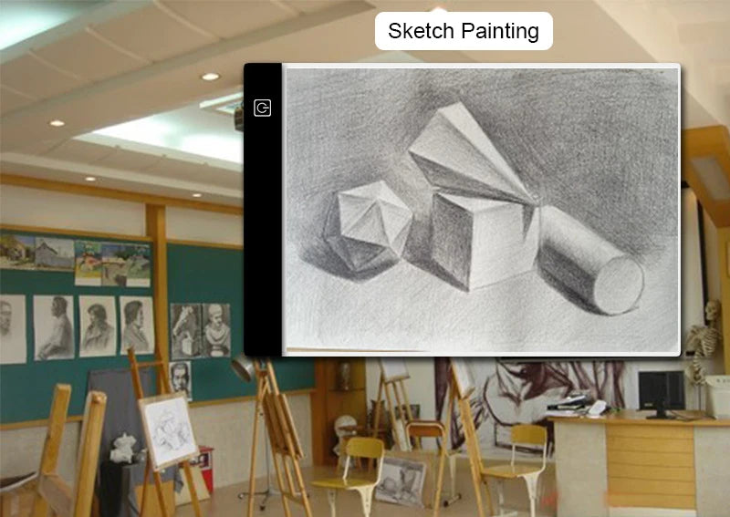 LED Drawing Copy Pad 3-Level Dimmable Light Tracing Board for Kids