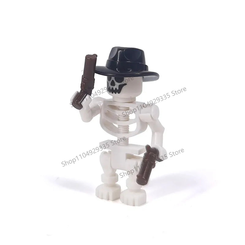 Halloween Scene Building Blocks Skeletons Ghosts Army King Assembled Charactesrs Figures DIY Accessories Bricks Toys Kids Gifts