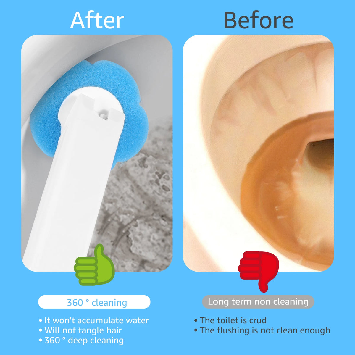 18/36Pcs Disposable Toilet Brush Wall Mounted Toilet Brush with Replacement Head Cleaning Set Home Bathroom WC Accessories