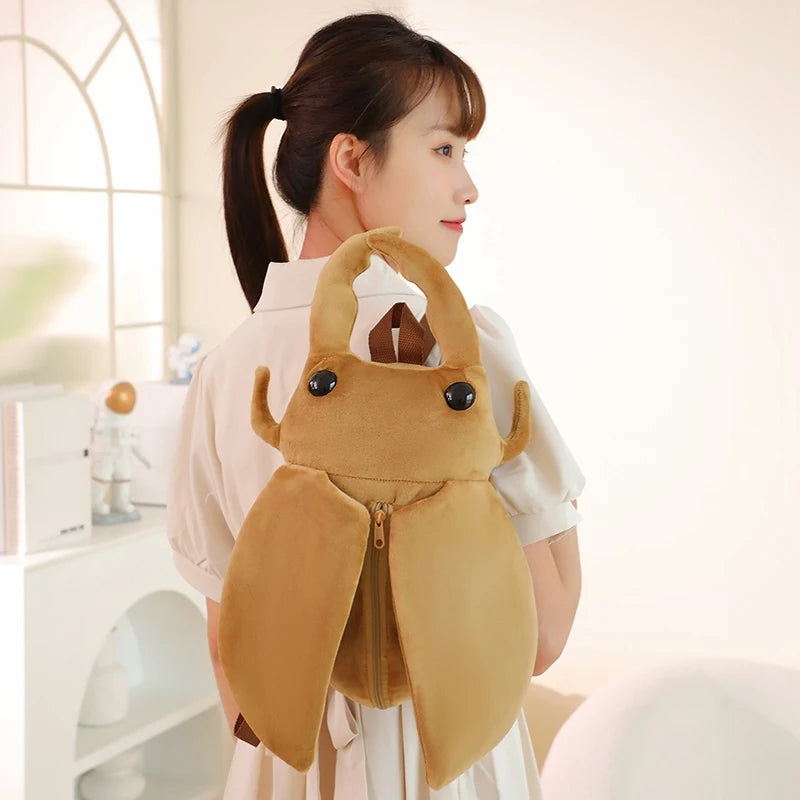 45CM Cartoon Cicada Beetle Plush Backpack Soft Stuffed Toy