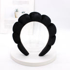 Velvet Sponge Spa Headband for Face Washing & Skincare