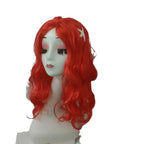 Long Red Curly Mermaid Cosplay Wig with Starfish Accessories
