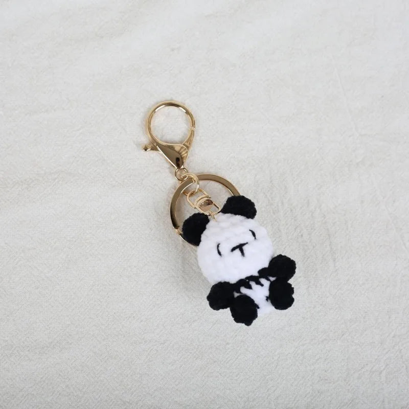 Mini Animal Crochet Keychain Cute Knitted Doll Keyring