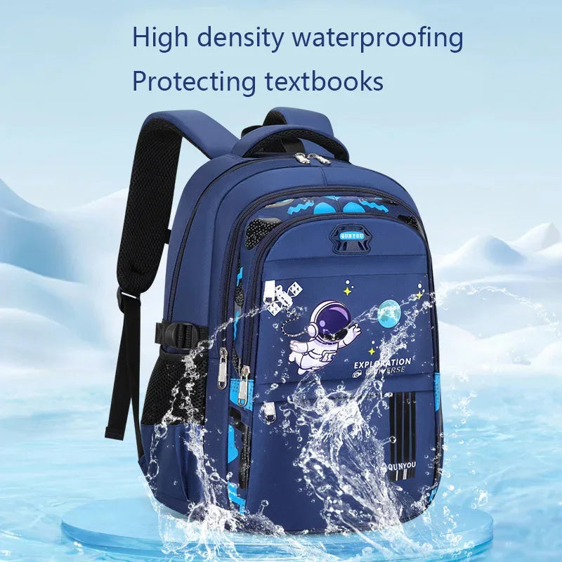 Kids Astronaut Waterproof School Backpack