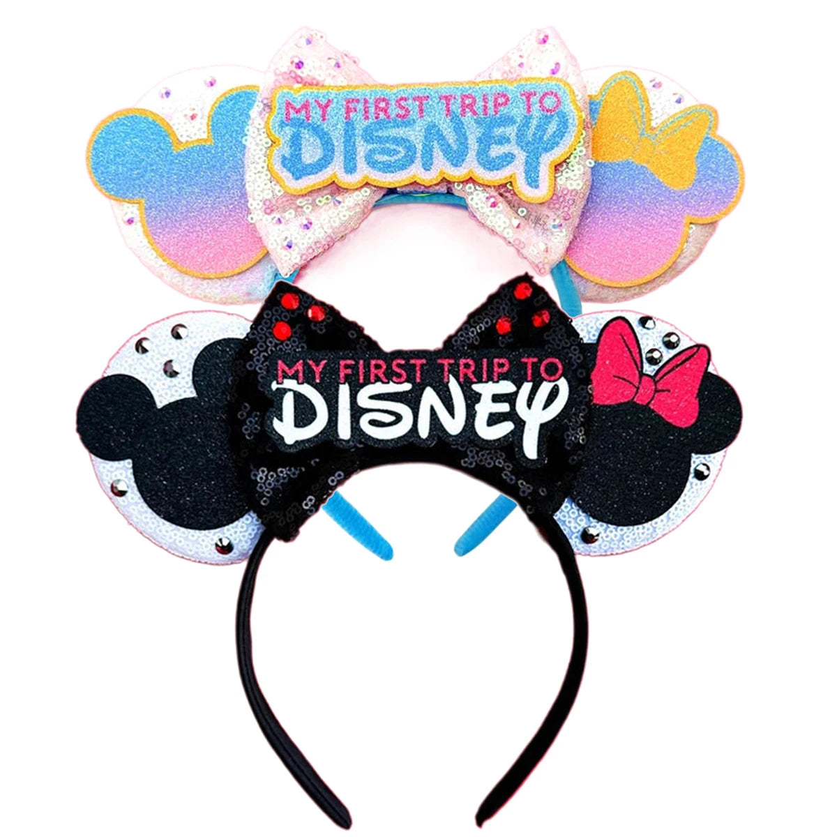 Mouse Ears Sequin Bow Cosplay Headband for Women & Adults