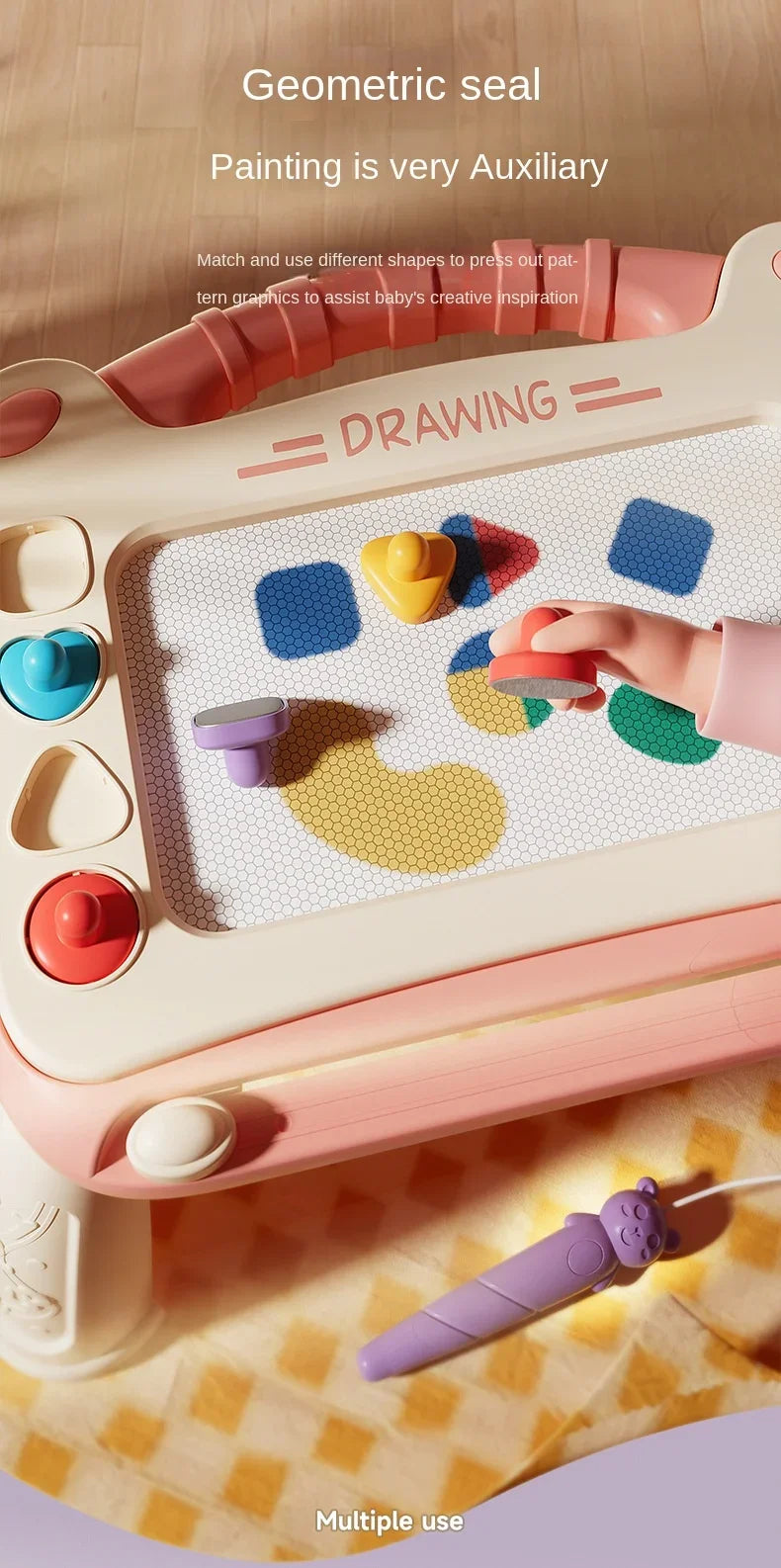 Cartoon Magnetic Drawing Board Montessori Writing Toy for Kids