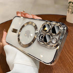 Magnetic Plating Camera Lens Protection Case For iPhone 17 16 15 14 13 12 11 18 Pro Max Case for Magsafe Wireless Charge Cover