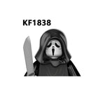 Novel Horrible Movie Halloween Pumpkin Witch Nun Vampire Zombies Building Blocks Mini Action Figure Toys